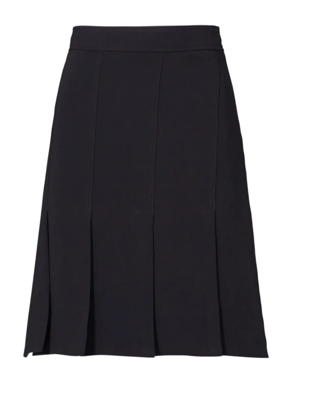 Trina Turk, black car wash skirt - bottom pleats - NWT - Sz 6 / Neiman Marcus